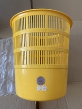Org.DDR VEB GEIDA Papierkorb Mülleimer Abfalleimer Allzweckkorb 32×30cmGelb wNEU