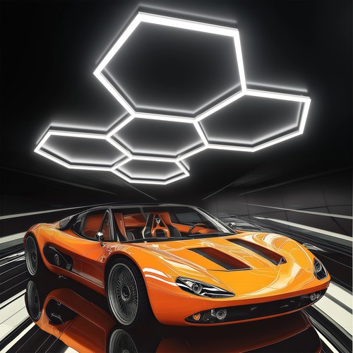 Hexagon led lampe - hexagon, röhren