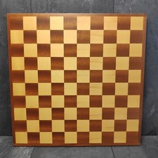 Großes Schachbrett Aus Holz 47 x 47 cm Vintage Klassisch | Ohne Figuren 