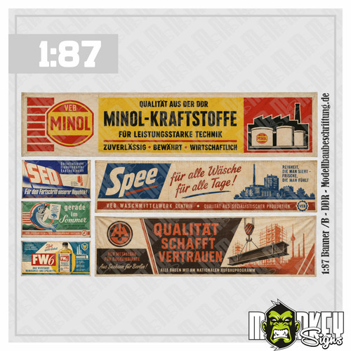Ddr werbebanner set - ddr,