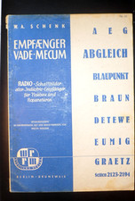 Radio - Schaltbilder Band 25 Abgleich AEG Blaupunkt Braun DETEWE Eumig Graetz