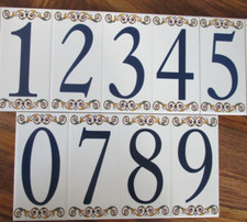 Hausnummer Keramik 15 25 35 45