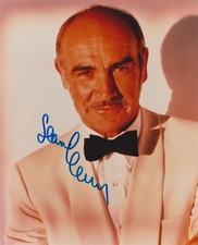 SEAN CONNERY Original Autogramm signiertes 20x25 Großfoto Top Portrait Smoking
