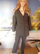  eleganter Bussinessanzug- Hosenanzug- Damen-Gr. 40- kragenloser Blazer 