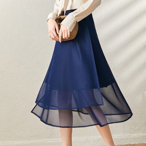 Elegante damen netz midirock - elegante,