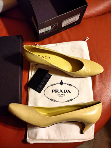 Prada damen pumps leder gelb - prada,
