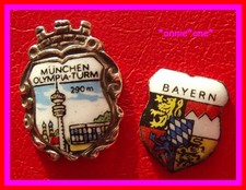 ꧁ wie HUTNADEL anstecknadel BAYERN + olympiaturm MÜNCHEN emaille WAPPEN emblem ꧂