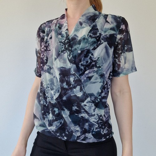 Bluse chiffonbluse wickeloptik - bluse,