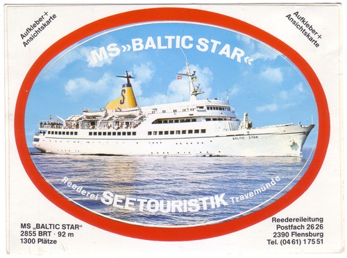 Aufkleber postkarte baltic - aufkleber,