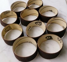 10 ältere Schleifhülsen Schleifbänder zylindrisch Höhe 30 mm Ø 60 mm Körnung 50