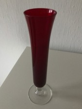 60/70-er:  rote GLASVASE