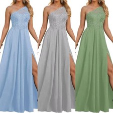 Lace Applique One Shoulder