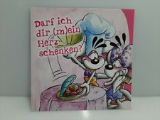 Diddl - Sonder Postkarte 11/07 12 x 12 cm Darf ich dir (m)ein Herz schenken (05)