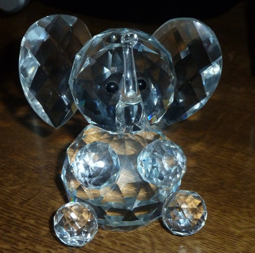Elefant groß sitzend glas - groß,