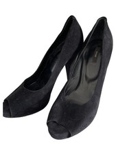 Bally Pumps Damen Gr. 41 Schwarz Elegant Peep-Toe Schuhe
