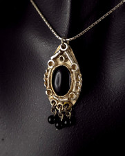 Anhänger Silber Sterling Onyx