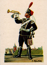 8/1001 SAMMELBILD LEIBHUSAREN Nr. 1 DANZIG LANGFUHR SOLDAT TROMPETE