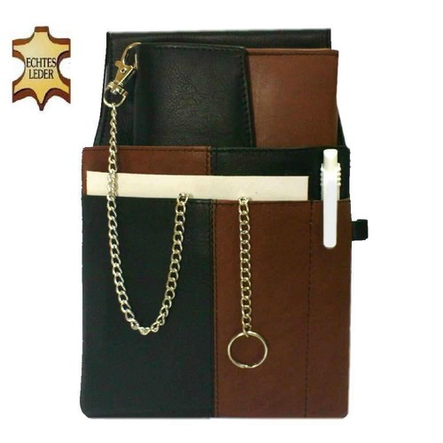 Leder kellnergeldbeutel - leder,