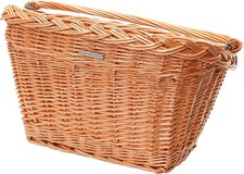 Fahrradkorb Weidenkorb Frontkorb Braun Natur lackiert Doppelhacken- Basil Dublin