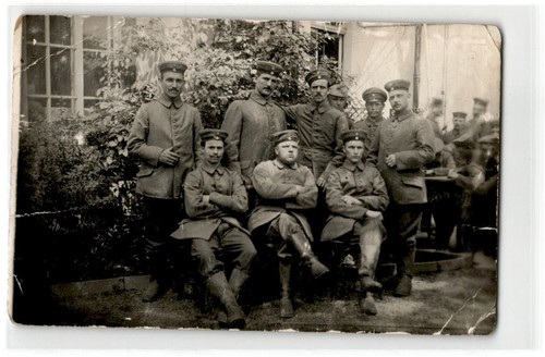 Gruppe deutscher soldaten - ak,
