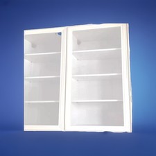 2 Hänge-Vitrinenschränke