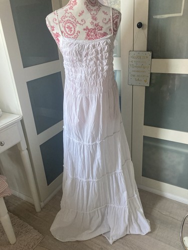 Kleid weiß lang - kleid, xl