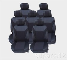 7 X Schwarze Bezüge Für Sitze Für Volkswagen VW Sharan Touran (7 Sitze)