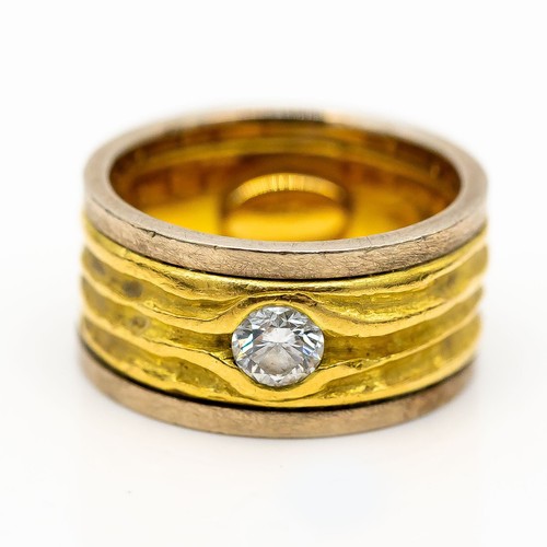 Ring bicolor 750 18k - ring, gelbgold