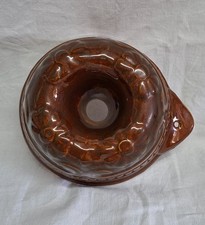 B10 Alte Backform Puddingform Keramik Steingut ? Vintage 1980-50er Jh. Gugelhupf