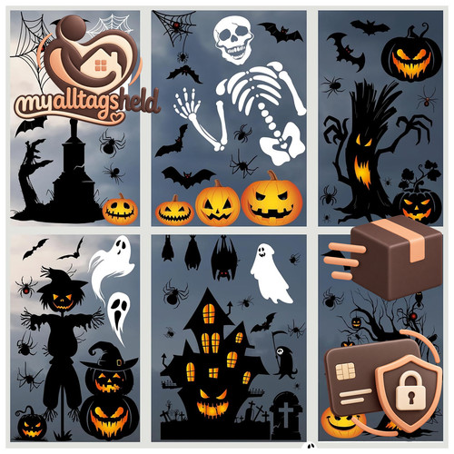 Halloween fensterbilder - halloween,
