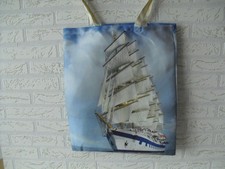 Stoffbeutel, Einkaufstasche, Tragetasche, Shopper, Tasche Segelboot Neu OVP