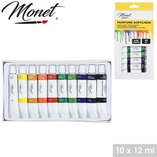 10 ACRYLFARBEN SET BASTELN
