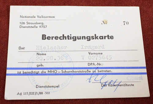 Ddr dokument nva dienststelle - nva,