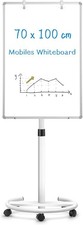 Mobiles Whiteboard 70 x 100 cm magnetisch höhenverstellbar Flipchart Tafel für B