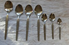 7x Löffel verschiedene Größen DDR Besteck ABS rostfrei Kullern Kugel Modell 910