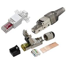1-20x Netzwerkstecker werkzeuglos RJ45 CAT5 CAT6 CAT6A CAT8.1 LAN vergoldete Kon