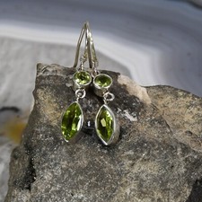 Peridot Ohrring, 925er Silber