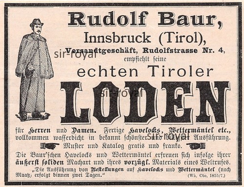 Tiroler loden reklame rudolf - reklame,