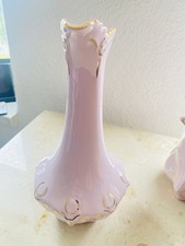 H &C Rosa Gold Kanne Karaffe Tschechisches Porzellan Blumenmotiv