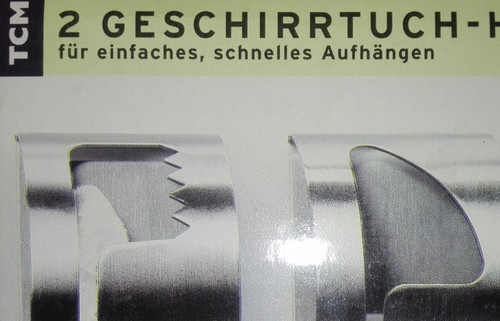 Aufhänger handtuch silbern - 2x,