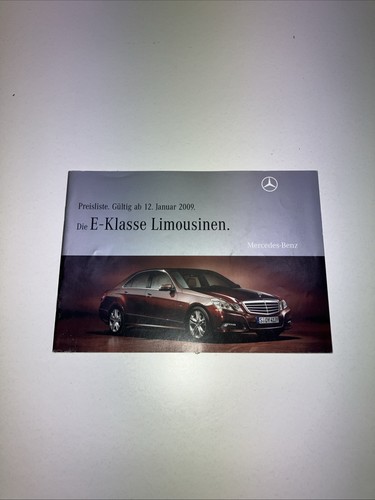 Preisliste klasse limousine - preisliste, e-klasse