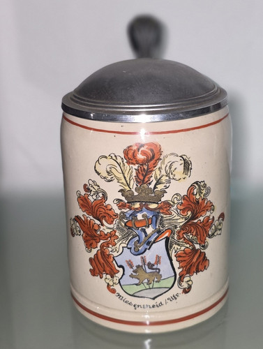 Steingut bierkrug mit - steingut,