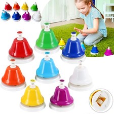 8 bunte Handglocken