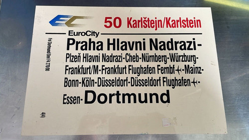Eurocity zuglaufschild - ec, 50