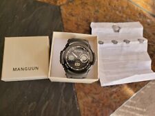 Manguun Herren Uhr Chrono grau