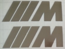 BMW M Performance 2x Aufkleber/Sticker/Decals Vinyl*NEU*Spiegelfolie Chromoptik 
