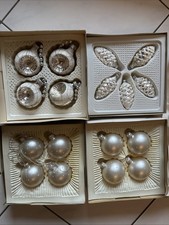 18 Anhänger Kugeln Silber