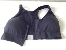 ❤️NP25€ NEU‼️Sport BH 5XL schwarz Vorderverschluß gepolsterte Cups große Größe