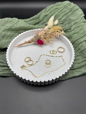 Deko Tablett in weißer Marmor