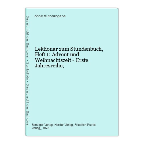 Lektionar zum stundenbuch - zum,